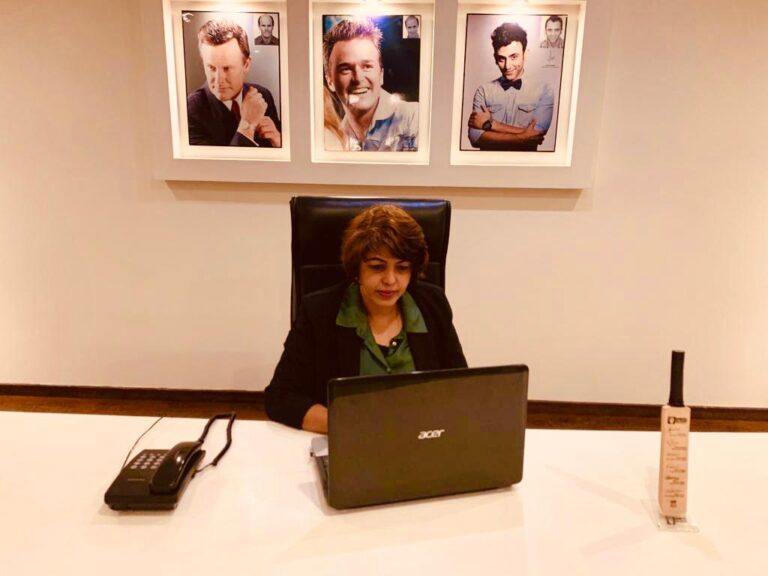 Business growth consultant working on strategy planning at Noventra office